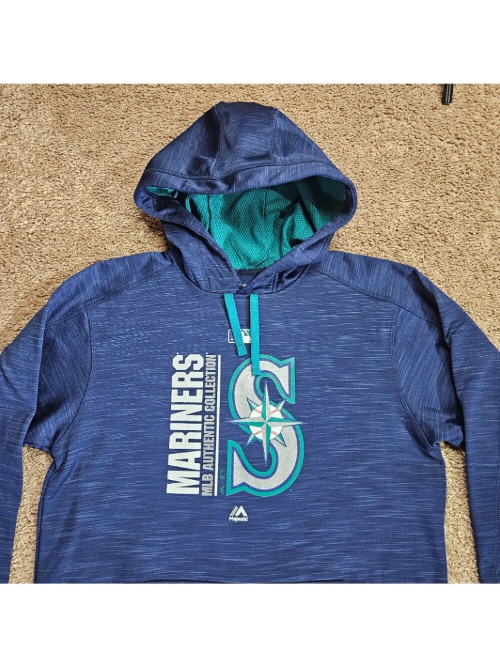 Majestic Seattle Mariners MLB Hoodie Mens M Authentic Collection Therma Base - Picture 2 of 13